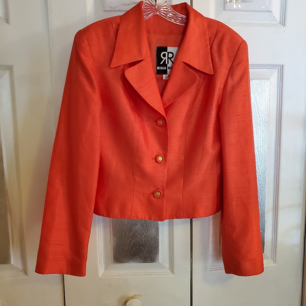 Rina Rossi Tangerine Blazer S Med